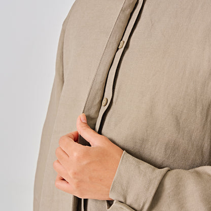 Linen Back Pleat Shirt
