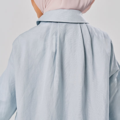 Linen Back Pleat Shirt